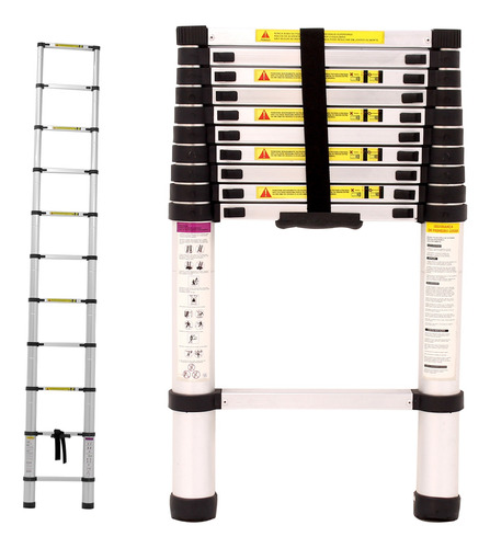Escada Alumínio Telescópica 3.2m 11 Degraus