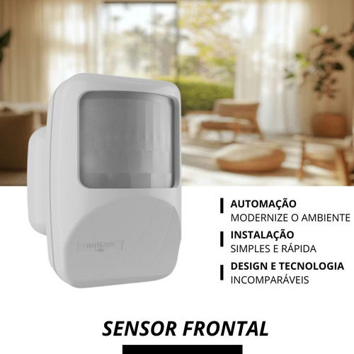 Sensor De Presença Frontal De Parede 110° Fotocélula Dip