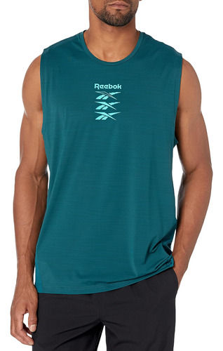 Reebok Playera Sin Mangas Activchill Estándar Para Hombre, 