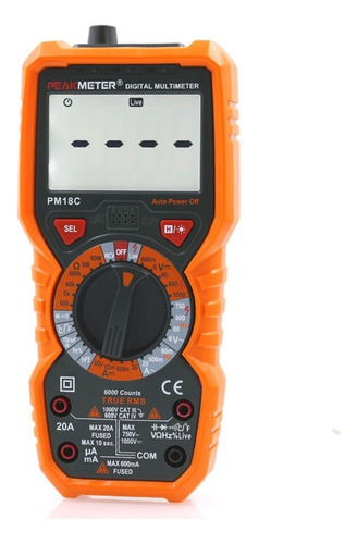 Multímetro Digital Peakmeter Con Pantalla Lcd Presente