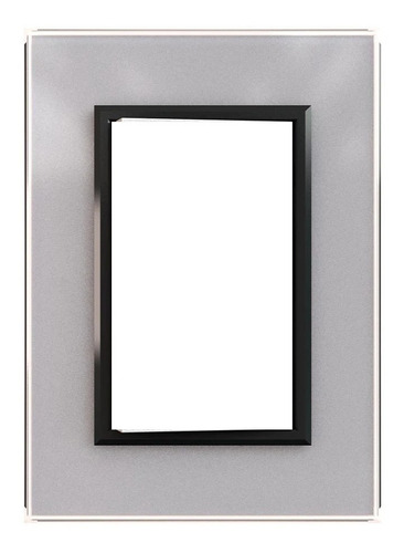 Tapa Bastidor Jeluz Verona Cristal 5x10cm Glam - Negro X 4un