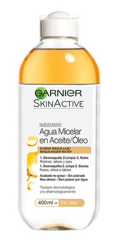 Agua Micelar En Óleo Skin Active 400 Ml / Cosmetic