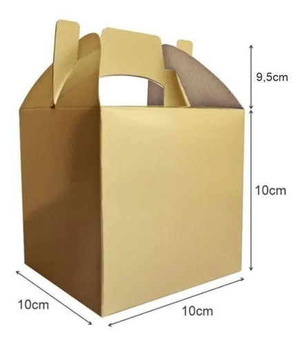 Imagen 3 de 4 de Cajita Feliz Cfz1-o Color Oro X 10u Packaging Dorado