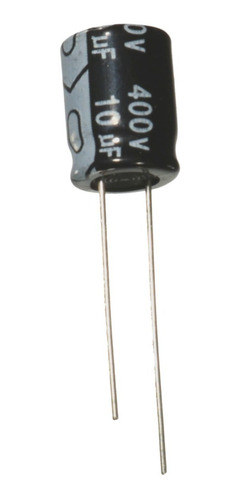 (5x) Capacitor Eletrolítico Rd 10uf/400v 105c 20% 10x21mm