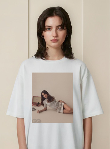 Remera Unsiex Emilia Mernes Gq Beige Personalizada Algodón