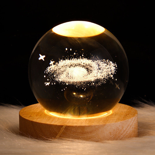 Luz Nocturna Luz De Cristal Esfera Planeta Luna Estructura