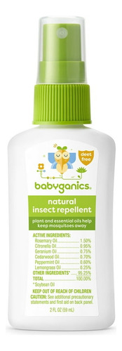 Repelente Infantil De Insetos, Babyganics Natural 59ml