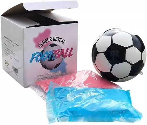 Color Blaze Balón de fútbol para revelación de género – Pelota de 5.5  pulgadas con polvo de color rosa y azul Holi – Perfecto para fiestas de
