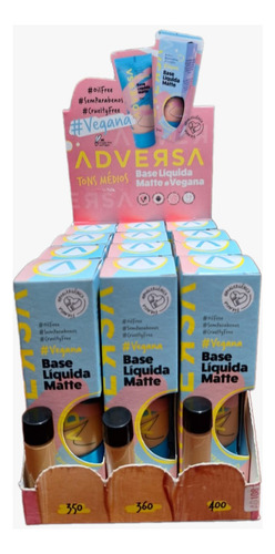 Base de Maquiagem Líquida Adversa Vegana Glam Bb Cream Cosmeticos Base Tom Tons medios 30mL