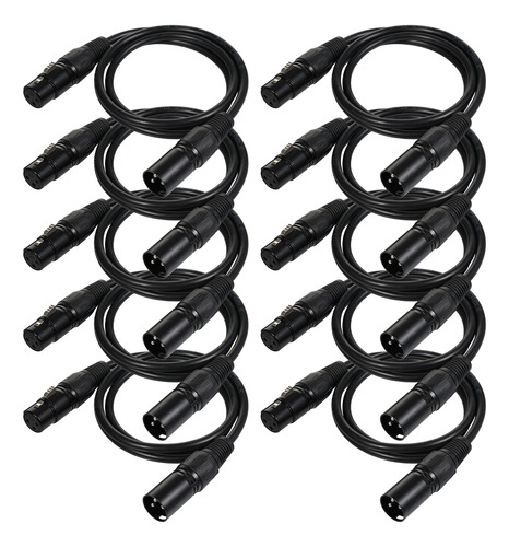 Cable De Audio Cable Negro De 1 M/3,3 Pies Para Micrófono