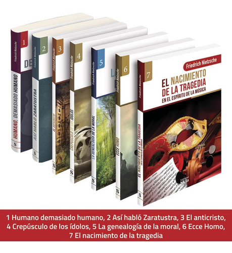 Colección Libros Friedrich Nietzsche Por 7 Tomos