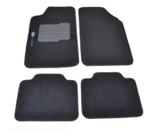 Tapete Carpete Hyundai Bordado Pr (4 Pcs)