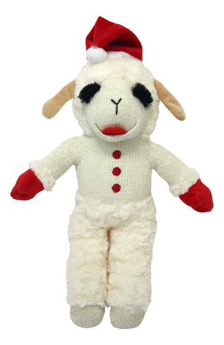 Multipet Lambchop Con Sombrero De Papa Noel, Juguete Para Pe