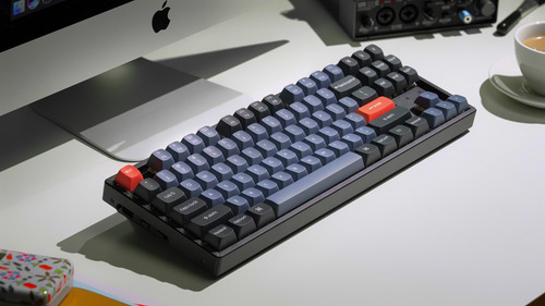 Imagen 4 de 10 de Teclado Mecanico Wireless Keychron K8 Pro Programable Custom Qmk Via Aluminio Rgb Qwerty Gateron Blue Switch Hotswappable Distribución Ansi Inglés Us Bluetooth Gamer Coder Pc Mac Tamaño Layout 80%