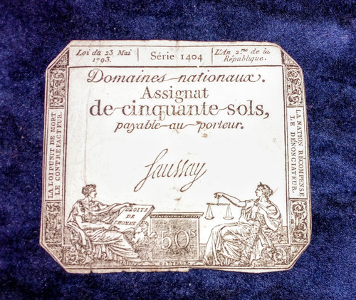 Billetes Francia. Año 1793 Lote X 2 Unidades
