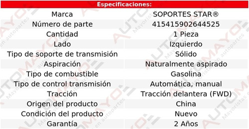 Tacón Transmisión Aut, Std Izq Cruze Limited 1.8l 4 Cil 2016