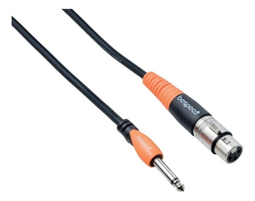 Cable De Microfono Bespeco Sljf600 Plug Xlrf 6 Mts Palermo Color Negro