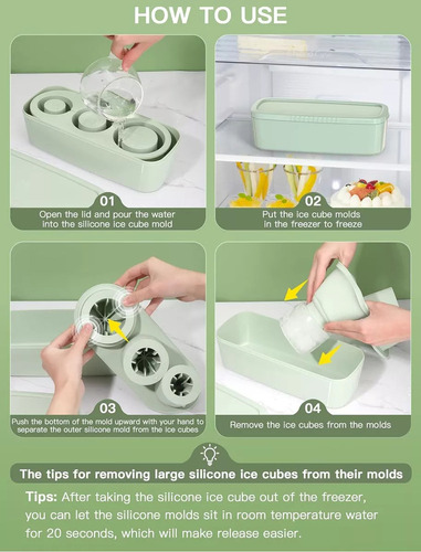 . 2x Bandeja De Gelo De Silicone Para Copo De Água Para