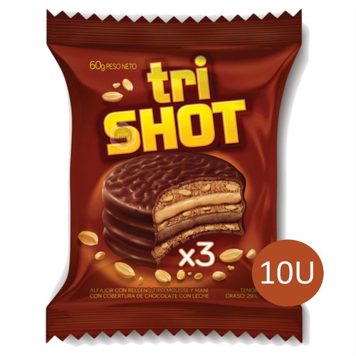 Alfajor Triple Shot 60g X10u - Oferta En Sweet Market