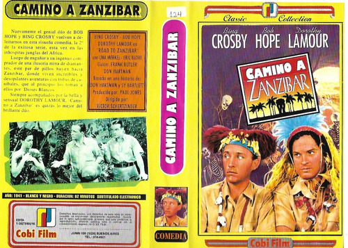 Camino A Zanzibar Vhs Bing Crosby Bob Hope Dorothy Lamour