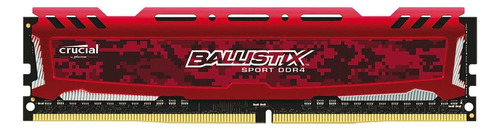Memoria RAM Ballistix Sport gamer color red 16GB 1 Crucial BLS16G4D26BFSE