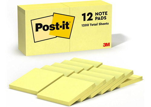 Post-it Notes, 12 Blocs De Notas Adhesivas, 3 Pulgadas X ...