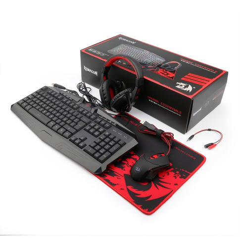 Kit/combo Gamer S101-teclado/mouse/pad/auricular - Redragon