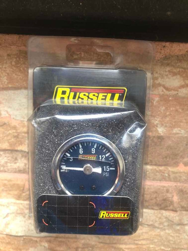 Medidor Presión De Combustible Russell 0-15 Psi Lleno Liquid