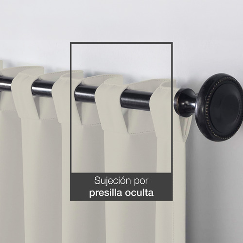 Cortina Blackout 100% 2 Paños De 2,10m Alto X 2,60m Ancho Beige