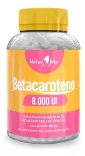 Betacaroteno 8.000 Ui (8x + Concentrado). 120 Cápsulas