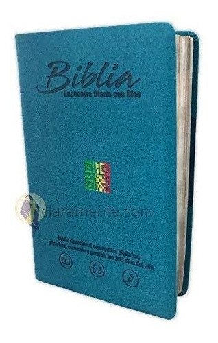 Biblia Encuentro Diario Con Dios Tapa Simil Mediana Aguamari