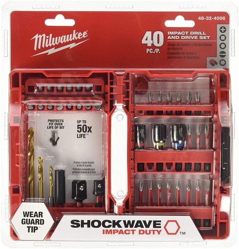 Milwaukee Brocas Herramienta 48-32-4006 Shockwave Bit Se