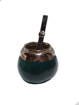 Comprar Mate Alpaca Y Calabaza Criolla Y Bombilla Alpaca Chata
