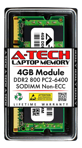 Memoria Ram 4gb 1x4gb Ddr2 800 Mhz Sodimm A-tech Lysb00c53az