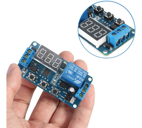 4 Pzas Modulo Relevador Programable 0.1 Seg A 999 Min