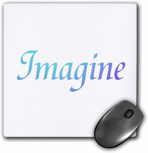 3drose Llc 8 x 8 x 0.25 inches Mouse Pad, Aqua Imagine m