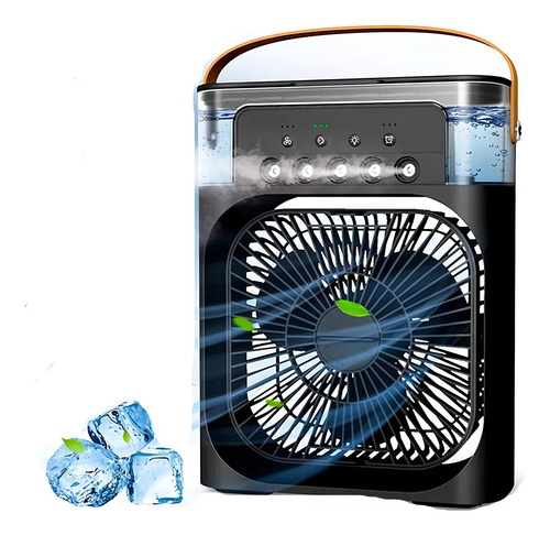 Climatizador Portátil Mini Ventilador De Aire Acondicionado Humidificador 4 En 1 Mini Aire Acondicionado Ventilador De Escritorio Portátil Marca Dosyu Color Negro