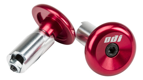 Puños Moto Odi Aluminum Bar End Plugs Rojo