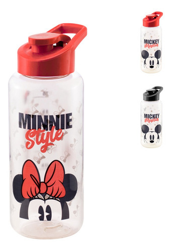 Garrafa Squeeze Mickey Minnie Mouse 1l Cor Minnie Style