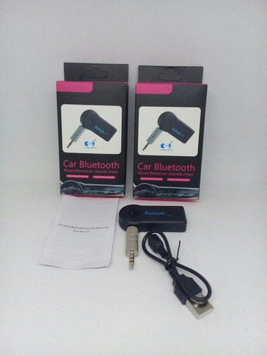 Receptor Adaptador Bluetooth Audio Carro 3.5 Mm X 3.5 Mm