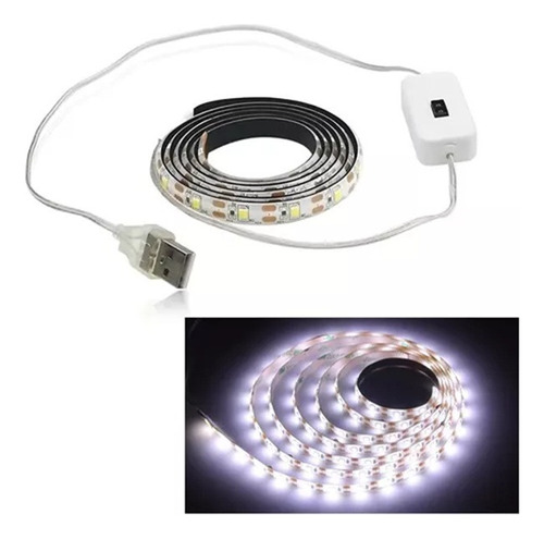 Tira Cinta Luces Led Con Sensor Para Cosina Baño Blanca 2mts