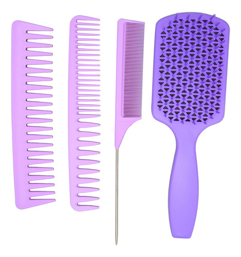 Juego De Peinetas Para El Cabello, 4 Piezas, Cepillo Fácil D