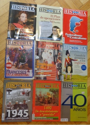 Lote De 9 Revistas Todo Es Historia&-.