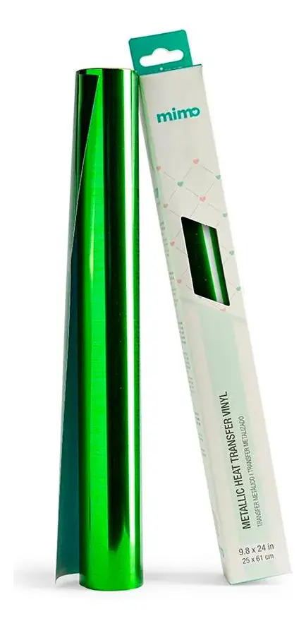 Transfer Metálico - Verde Salada - Mimo - 25 X 61 Cm- 1 Unid