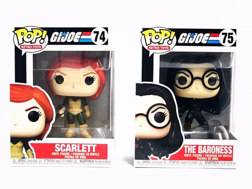 Funkos Pop! G.i.joe: Paquete Con The Baroness Y Scarlett.