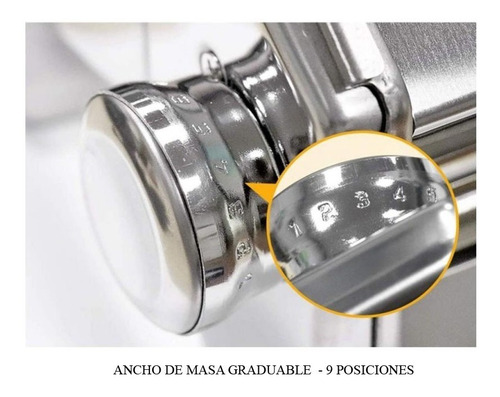 Imagen 5 de 10 de Maquina De Pastas Fabrica Fideos + Sobadora Acero Inoxidable