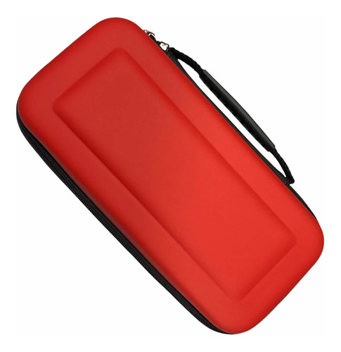 Estuche Funda Semi Rígido Rojo Zipper Para Nintendo Switch