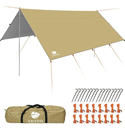 ~? Anyoo Camping Tarp Shelter Hamaca Ligera Rain Fly Imperme