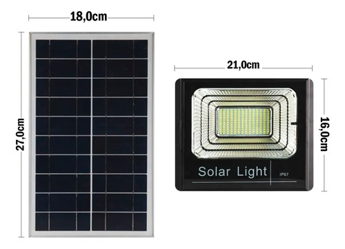 Foco Led 65 W C/ Panel Solar Y Sensor , Exterior Jardín Css®