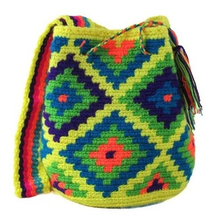 Mochila Wayuu Pequeña Colores Fuertess
